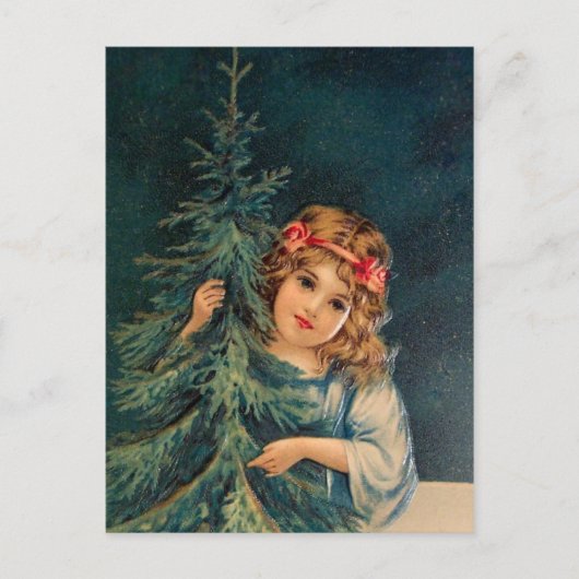 Vintage-kerstBriefkaart Feestdagenkaart (Voorkant)