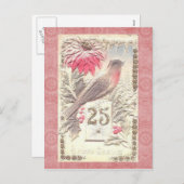 Vintage-kerstBriefkaart Feestdagenkaart (Voorkant / Achterkant)