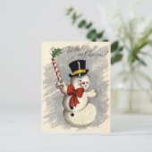 Vintage-kerstBriefkaart Feestdagenkaart (Staand voorkant)