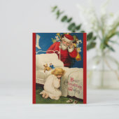 Vintage-kerstBriefkaart Feestdagenkaart (Staand voorkant)