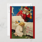 Vintage-kerstBriefkaart Feestdagenkaart (Voorkant / Achterkant)