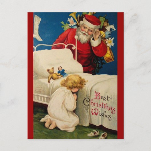 Vintage-kerstBriefkaart Feestdagenkaart (Voorkant)