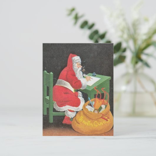 Vintage-kerstBriefkaart Feestdagenkaart (Staand voorkant)