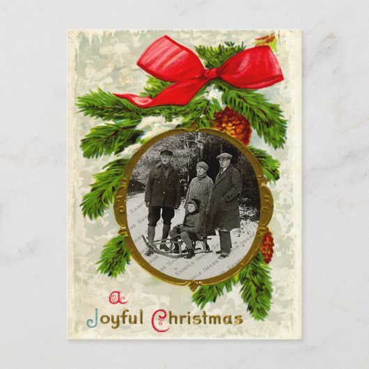 Vintage-kerstBriefkaart Feestdagenkaart (Voorkant)