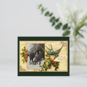 Vintage-kerstBriefkaart Feestdagenkaart (Staand voorkant)