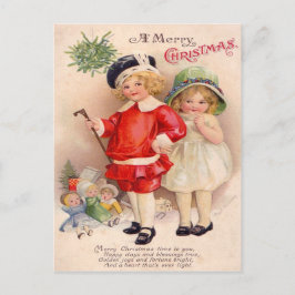 Vintage-kerstbriefkaart Feestdagenkaart