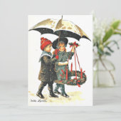 Vintage-kerstBriefkaart van Jenny Nystrom Kaart (Staand voorkant)