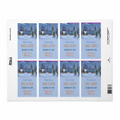 Vintage kerstbruiloft etiket (Full Sheet)