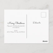 Vintage kerstbunnies briefkaart (Achterkant)