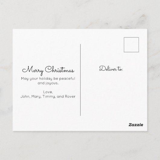 Vintage kerstbunnies briefkaart (Achterkant)