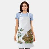 Vintage kerstbunnies schort (Gedragen)