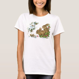 Vintage kerstbunnies t-shirt