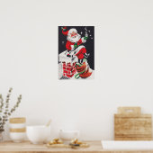 Vintage kerstcaca Santa poster (Keuken)