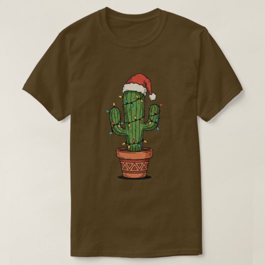 Vintage Kerstcactus T-shirt (Design voorkant)