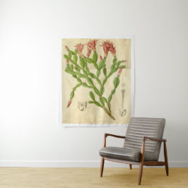Vintage-kerstcactus Wandkleed
