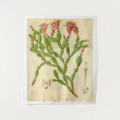 Vintage-kerstcactus Wandkleed (Voorkant)