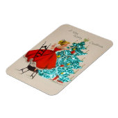 Vintage kerstcadeau-droogboom magneet (Linkerzijde)