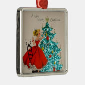 Vintage kerstcadeau-droogboom metalen ornament (Rechts)