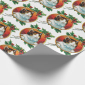 Vintage kerstcadeau-feestdag cadeaupapier (Hoek)