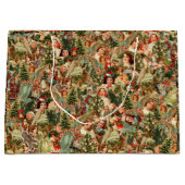 Vintage kerstcadeau groot cadeauzakje (Voorkant)