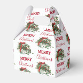 Vintage kerstcadeau Holiday Holly Berries Bedankdoosjes (Voorkant Zijde)