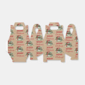 Vintage kerstcadeau Holiday Holly Berries Kraft Bedankdoosjes (Uitgevouwen)