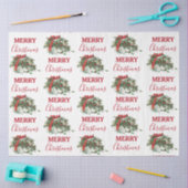 Vintage kerstcadeau Holiday Holly Berries Tissuepapier (Craft)