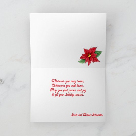  vintage kerstcadeau inpakpapier feestdagen kaart (Binnen)