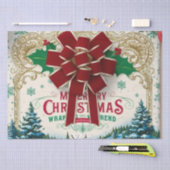 Vintage kerstcadeau inpakpapier tissuepapier (Craft)