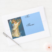 Vintage kerstcadeau Label Sticker (Envelop)