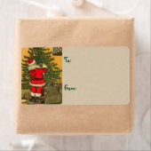 Vintage kerstcadeau Labels - groot (Insitu)