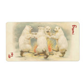 Vintage kerstcadeau Labels - groot (Voorkant)