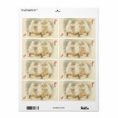 Vintage kerstcadeau Labels - groot (Full Sheet)