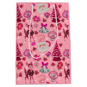 Vintage kerstcadeau medium cadeauzakje (Voorkant)