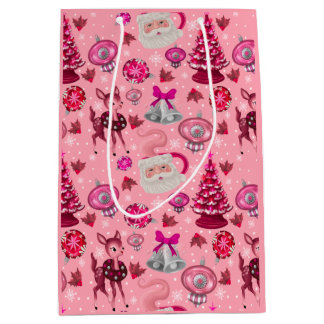 Vintage kerstcadeau medium cadeauzakje