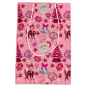 Vintage kerstcadeau medium cadeauzakje (Achterkant)