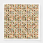 Vintage kerstcadeau servet (Voorkant)