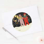 Vintage kerstcadeau Stickers (Envelop)