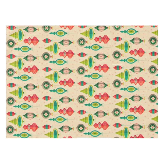 Vintage kerstcadeau tafelkleed (Voorkant (Horizontaal))