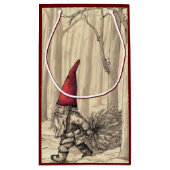 Vintage-kerstcadeau voor feestdag klein cadeauzakje (Achterkant)