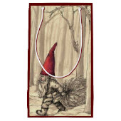 Vintage-kerstcadeau voor feestdag klein cadeauzakje (Voorkant)