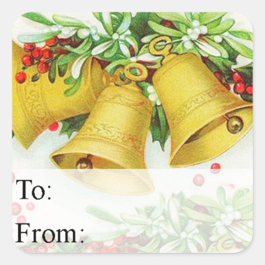 Vintage kerstcadeaubonen Label (Voorkant)