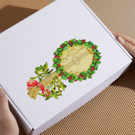 Vintage kerstcadeauetiketten van mij naar jullie L Sticker