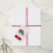 Vintage kerstcadeaufeestdag cadeaulabel (Met Touw)