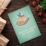 Vintage kerstcadeaukaart feestdagenkaart<br><div class="desc">Dit elegante en oogstjaar kerstwenskaart is perfect voor de vakantietijd. Het bevat met de hand getekende, geïllustreerde kerstgordels, holbessen, visblad en papier. Het kleurenschema omvat retro groen, wit, golden tan, rood, en blauwgroen groen. Het doet denken aan een betere tijd en zal zeker gevoelens van nostalgie aanhalen in je familie...</div>
