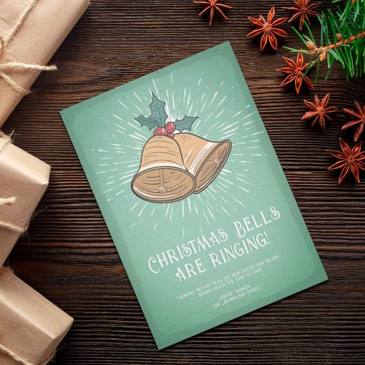 Vintage kerstcadeaukaart feestdagenkaart