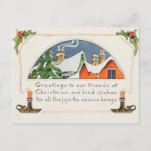 Vintage kerstcadeaukaart feestdagenkaart (Voorkant)