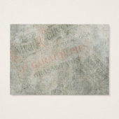 Vintage kerstcadeaukaart visitekaartje (Achterkant)