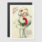 Vintage-kerstcadeaukaart voor kinderen (Voorkant / Achterkant)