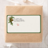 Vintage-kerstcadeaulabel (Evergreen) Etiket (Insitu)